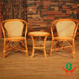 廣益 藤家具 藤編椅子茶幾 戶(hù)外三件套 陽(yáng)臺(tái)休閑藤椅組合 v84